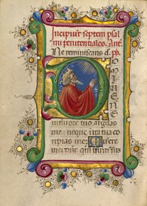 Initiale D : David en prière - Taddeo Crivelli