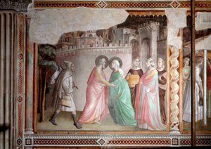 La vie de la Vierge : rencontre de Joachim et Anne à la porte dorée