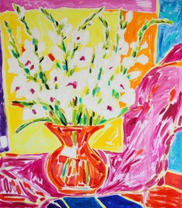 Vase de glaïeuls aux couleurs vives - Tamara Jare