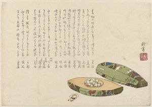 Petite boîte avec fleurs - Tanaka Shûtei