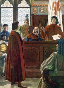 COSIMO DE MEDICI, Grand Duc de Toscane, ici en train de se défendre contre les accusations de ses ennemis. - Tancredi Scarpelli
