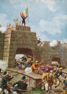 Les troupes italiennes entrant à Pékin, 1900