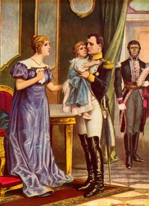 Napoléon disant au revoir à sa famille avant de partir pour l