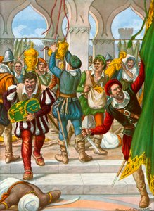 Les Portugais pillant le palais royal de Calicut