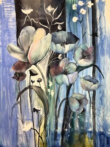 Fleurs bleues éthérées - Tanya Lundmark