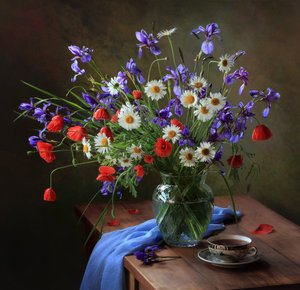 Nature morte florale éclatante - Tatyana Skorokhod