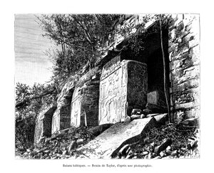 Ruines toltèques, Mexique, 19ème siècle
