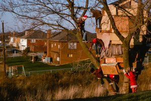 Enfants dans une cabane élaborée, Kansas City