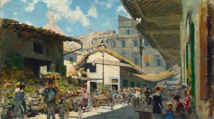 Vieux marché, c.1882-84 - Telemaco Signorini