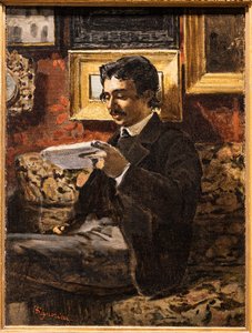 Homme lisant - Telemaco Signorini