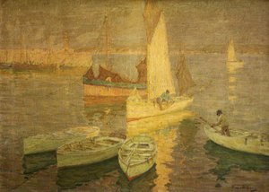 Lueur du coucher de soleil, St Ives, vers 1925