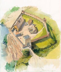 Château de Barnard, Durham, vers 1100