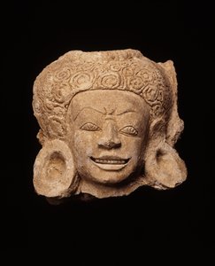 Tête de démon, de Chedi Chula Pathom, période de Davaravati