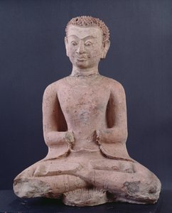 Disciple en adoration (terre cuite) - Thai School