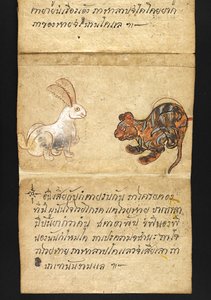 Satra sur la divination et les conseils pour une vie heureuse et saine (livre plié en papier) - Thai School