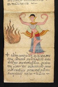 Satra. Sur la divination et les conseils pour une vie heureuse et saine (livre pliant en papier) - Thai School