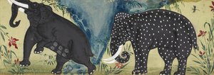 Deux éléphants près d