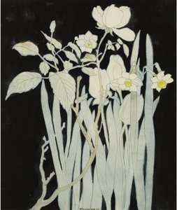 Jonquilles et roses
