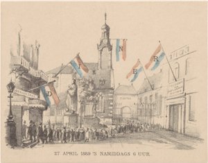 Carte de dîner avec drapeaux - Theo van Hoytema
