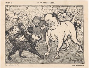 Caricature de la loi électorale de Johannes Tak van Poortvliet