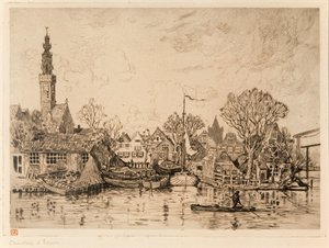 Chantier naval à Edam (Pays-Bas) - Théo van Rysselberghe