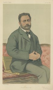 Émile Zola (lithographie en couleur) - Theobald Chartran