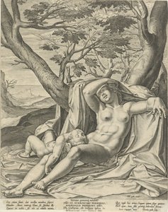 Vénus endormie et Cupidon - Theodoor Galle