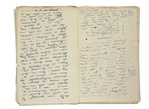 Brouillons manuscrits autographes pour des articles sur la vie et la société berlinoises, avec un fragment d