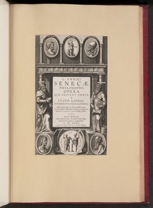 Page de titre pour L. Annaei Senecae Philosophi Opera Qvae Exstant Omnia a Ivisto Lipsio