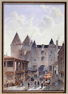 Vue du Grand Châtelet depuis la rue Saint Denis à Paris