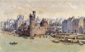 Vue de la tour de Nesles à Paris au XVIIe siècle - Theodor Josef Hubert Hoffbauer
