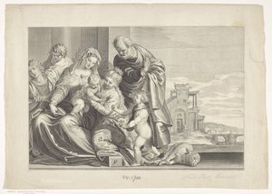 Mariage mystique de sainte Catherine (Caelaturae) - Theodor Matham