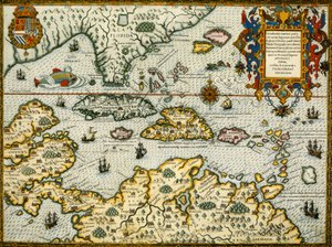 Carte DeBry des Caraïbes et de la Floride1594 - Theodor de Bry