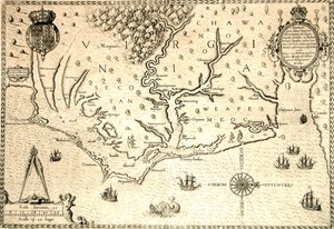 Carte de 1590 gravée par Theodore de Bry d