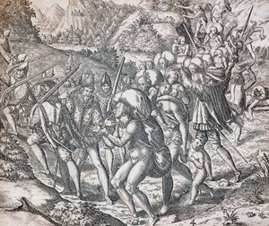 Les indigènes embarqués sur des navires pour être emmenés en esclavage à Séville, gravure de Theodor de Bry, Antilles - Theodor de Bry