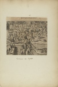 Quomodo Captivos in Reditu Suo Tractarint( ) (extrait du livre Americae, troisième partie) - Theodor de Bry