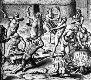 Scène de cannibalisme - Theodor de Bry
