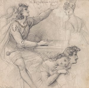 Une feuille de croquis - Études théâtrales