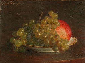 Raisins et une pomme