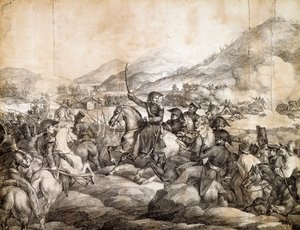 Bataille de Chacabuco, février 1817, qui a décrété la victoire de José De San Martin sur les Espagnols