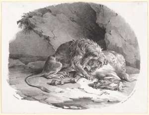 Cheval dévoré par un lion (A Horse Being Devoured by a Lion)