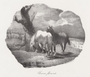 Chevaux flamands (Flemish Horses) - Theodore Gericault