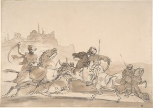 Combat de cavaliers orientaux - Theodore Gericault