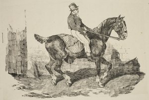 Géricault - Cheval de Carrosse monté par un palfrenier, 1820 - Theodore Gericault