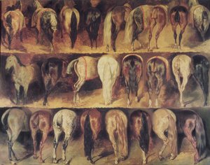 Arrières-trains de chevaux