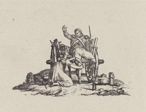 La Laitière et le vétéran (The Milkmaid and the Veteran) - Theodore Gericault