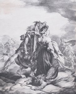 Mamelouk défendant un trompette blessé, 1818 - Theodore Gericault