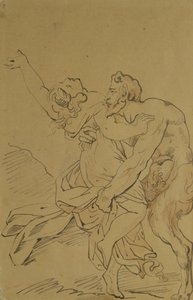Nymphe et satyre