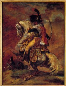 Officier de chasseurs à cheval de la Garde impériale en charge
