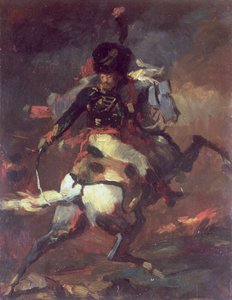 Officier des chasseurs chargeant à cheval